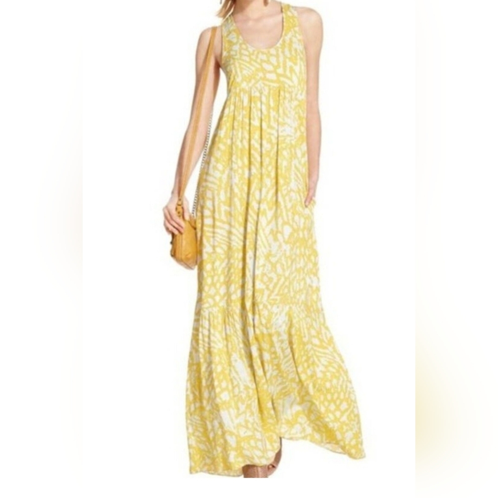 Rachel Roy | Yellow Racer Back Maxi Dress | Size 4